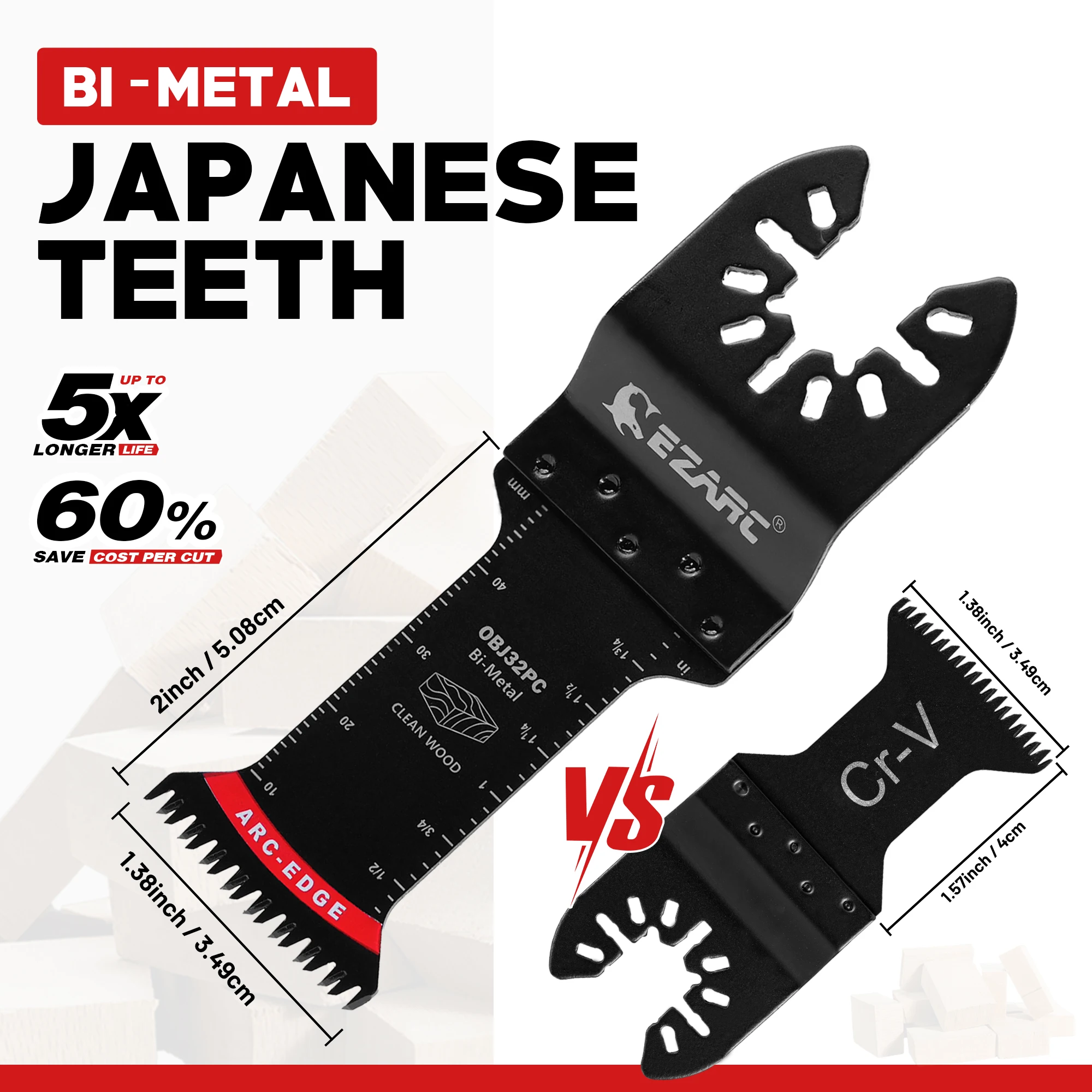 EZARC 5PCS Mata Gergaji Osilas - Power Tools Japan ulasan dan harga