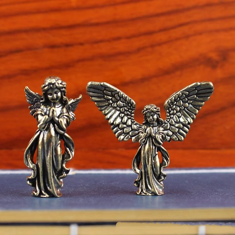 (BF06) Of Love Cupid Statue Small Ornaments Brass Guardian Angel Figurines Desktop Decorations Home Decor Accessories
