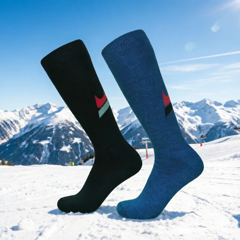 1 Pair UK Super Thick 42% Merino Wool Thick Winter Ski Socks 2 Colors