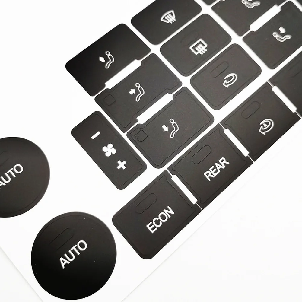 Dashboard Restoration AC Climate Decal Reflective Lettering Illumination Easy Peel-and-stick Installation Single Sticker Piece