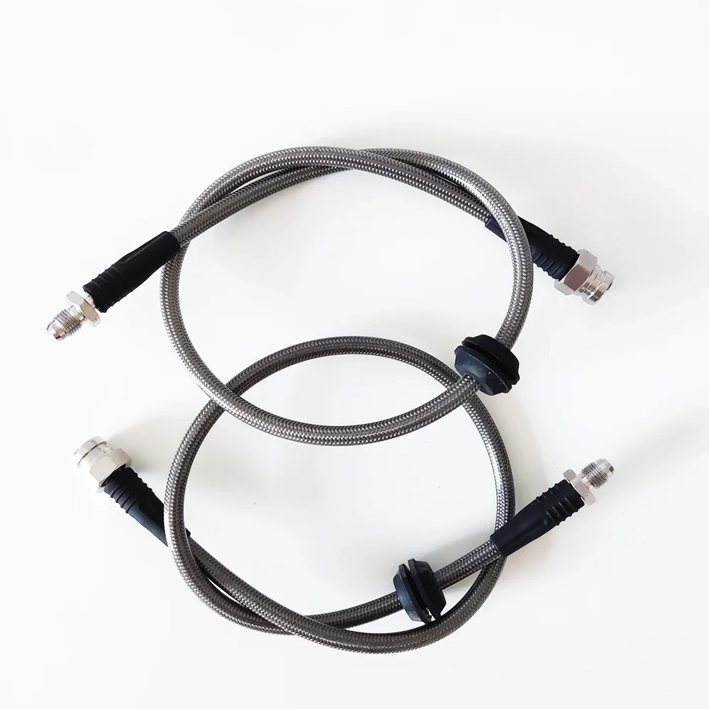 1PCS EPDM Metal Metric M10x1 Female+Male AN3 Stainless Braided Universal Brake Hose Clutch Oil Line Tube Assy PTFE Brake Pipes