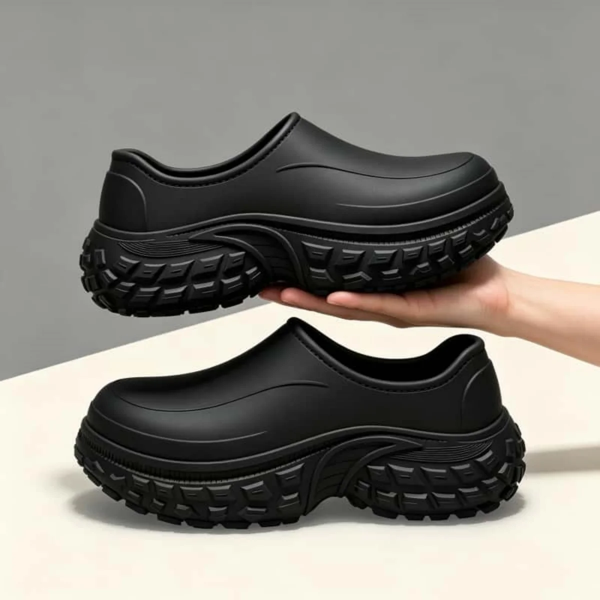 Summer New Men's Fashion Trend Selection Main Promotion Sandals, Slippers, Kitchen Shoes, Anti Slip and Oil Proof Toe Shoes