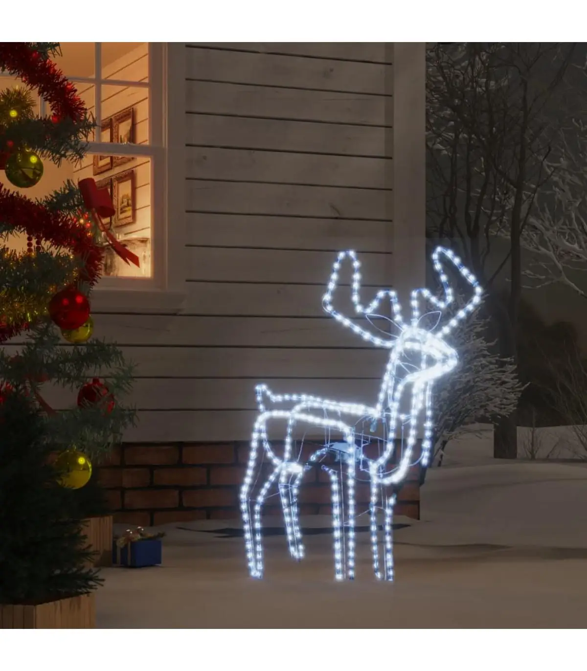 Christmas lights Reindeer Christmas figures with moving heads 3 Pins 76x42x87 cm