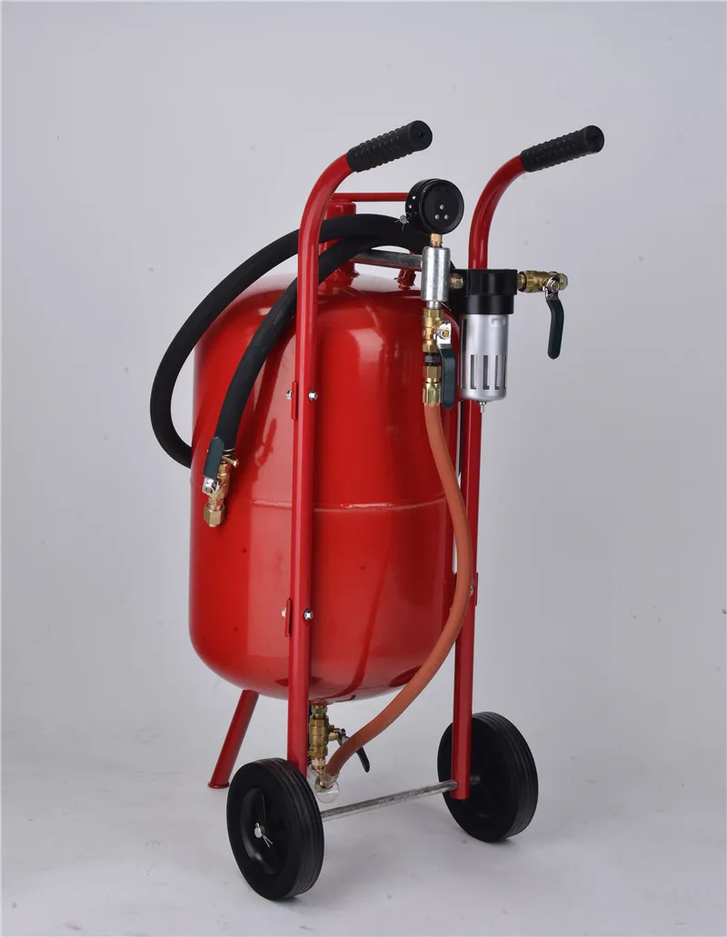 SB20 rust removal sandblasting machine 20 gallons high speed portable movable dry manual sandblasting polishing sandblasting 6