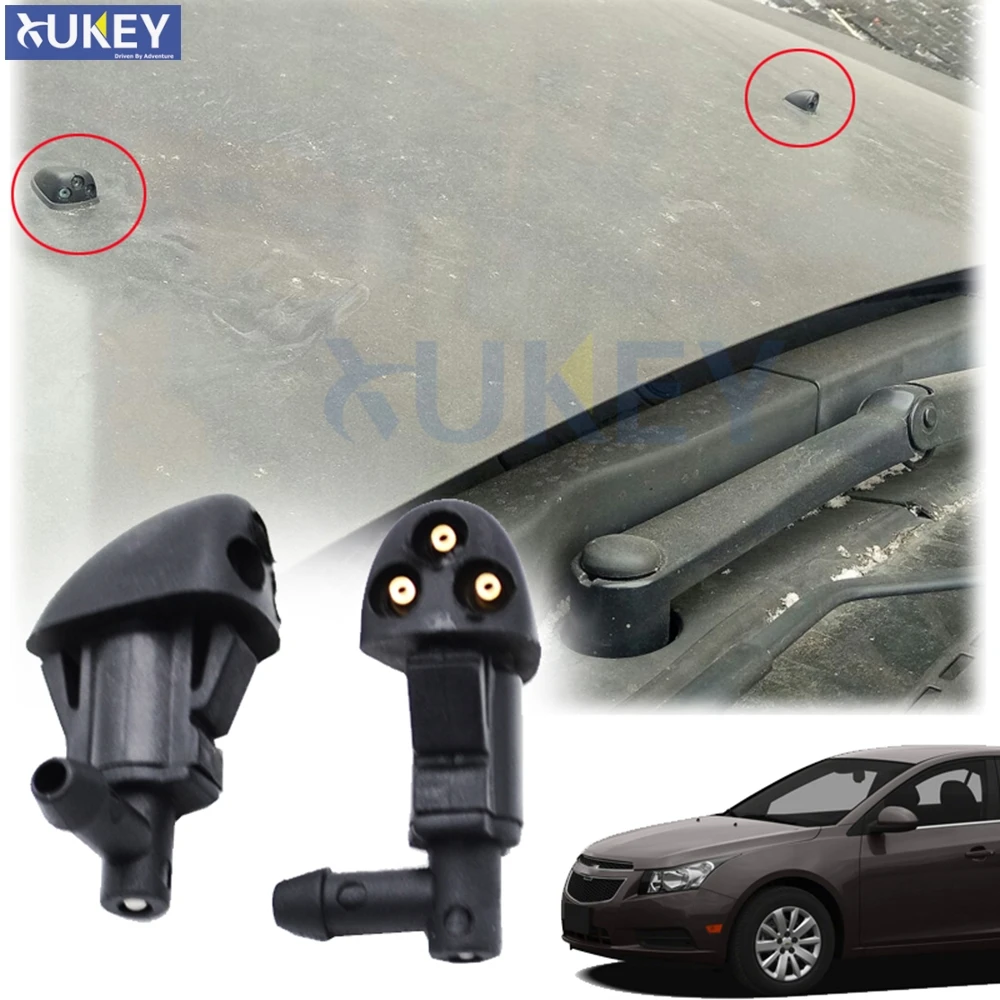 Xukey 2PCS/Set Front Windshield Wiper Water Washer Jet Nozzle For Chevrolet cruze MK1 2008 - 2010 2011 2012 2013 2014 2015 2016