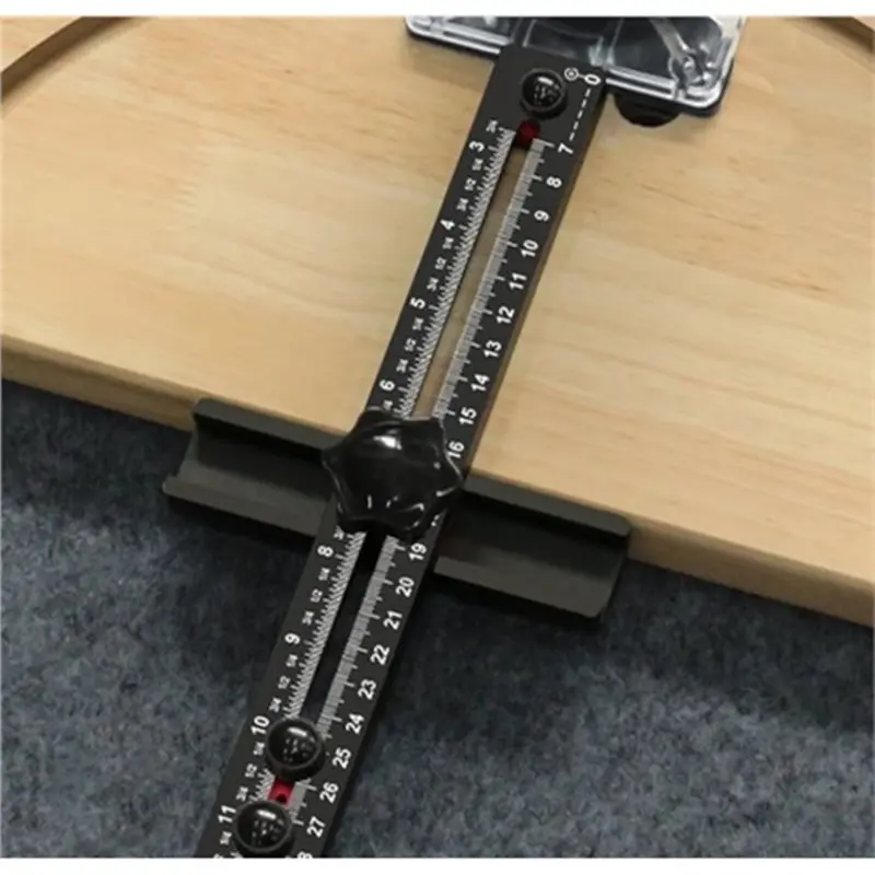 【ELECTRONIC-ACCESSORIES】Router Bracket Slotting Template For Professional Woodworking Kit Double Unit Measurement Systems
