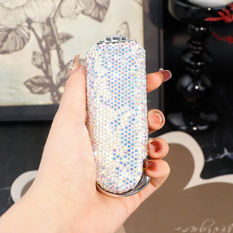 

Diamond-encrusted One-piece Comb, Folding Comb, Portable Mini Airbag Massage Comb, Mirror Travel Bangs Comb