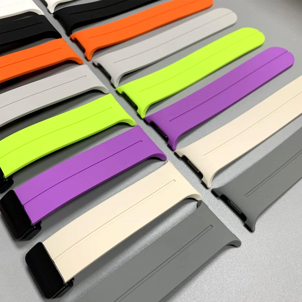 Bands for Samsung Galaxy Watch 8 Classic 46mm Silicone Magnetic Buckle Strap Galaxy Watch 8 40mm/44mm Men Women Replace Bracelet