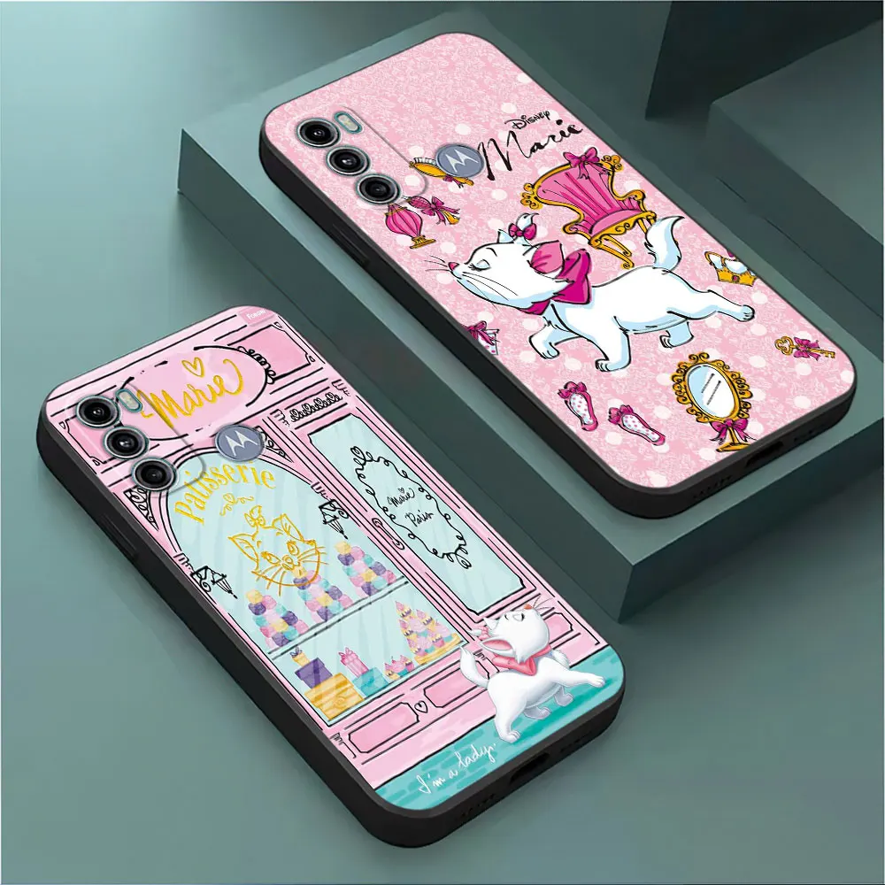 Disney Funny Marie Cat Phone Case for Motorola Moto Edge 20 Pro G9 Plus Edge 30 Neo One Fusion Plus G200 5G Edge 40 Pro Cover