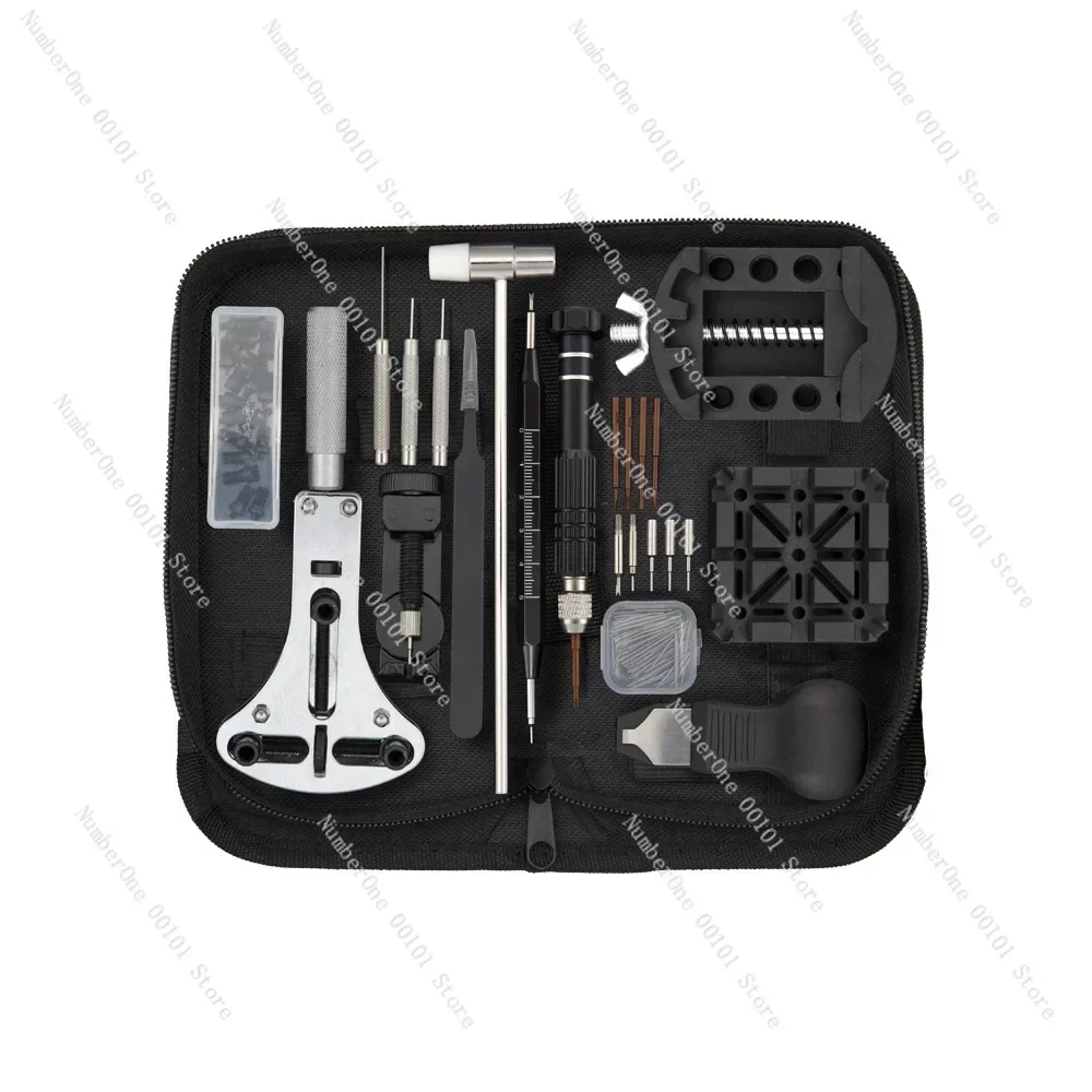 

Профессиональный набор инструментов для ремонта часов с инструментами для замены батареи, открывателем корпуса и регулятором браслета для часовщиков