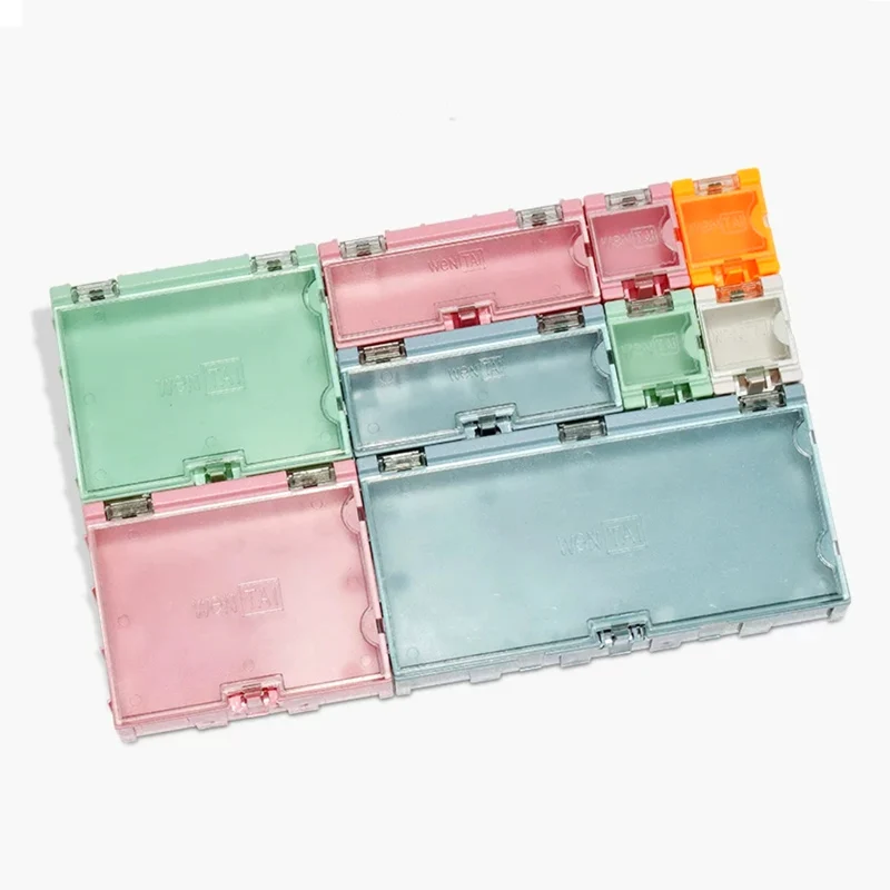 9 unids/set contenedor SMD SMT IC componente electrónico Mini caja de almacenamiento joyería para caja de herramientas caja taladro