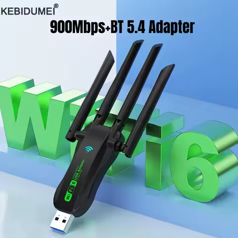900Mbps WiFi USB Adapter Bluetooth 5.4 Wi-Fi6 Dongle Dual Band 2.4G/5Ghz 4 Antenna Wireless Receiver Driver Free For PC Win10 11