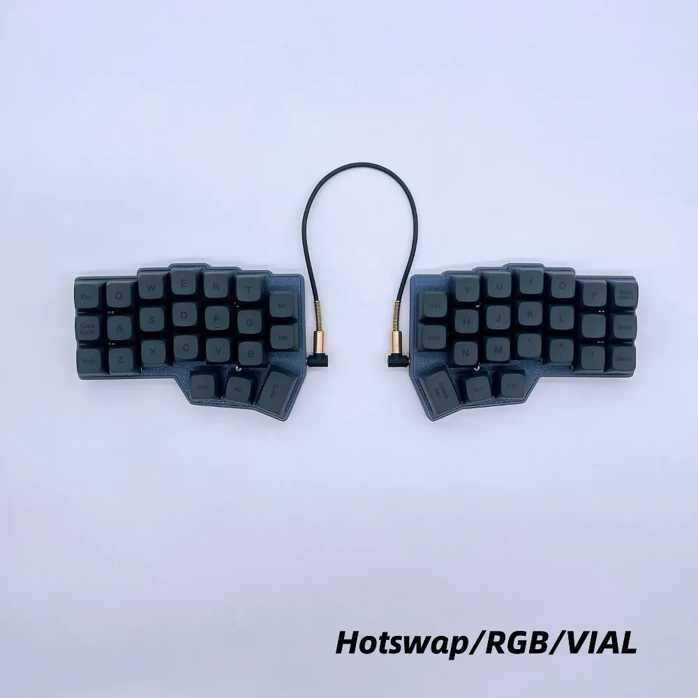 

Механическая клавиатура CORNE Split, проводная, с поддержкой VIAL, эргономичная, для левшей и правшей, с возможностью горячей замены, для офиса и ПК, аксессуары