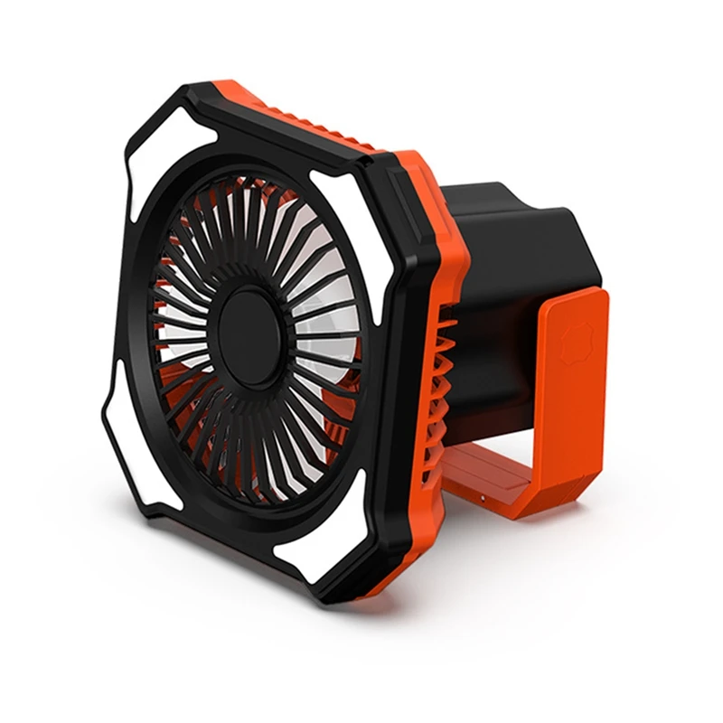 

DW-Portable Camping Fan 1000Mah Silent USB Rechargeable Mini Fan with Remote Control Light Power Bank Hanging Desk