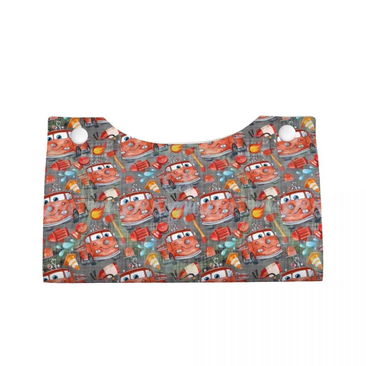 Custom Lightning McQueen Cars Pattern Tissue Box Holder Rectangular PU Leather Facial Tissue Box Cover for Car Bathroom