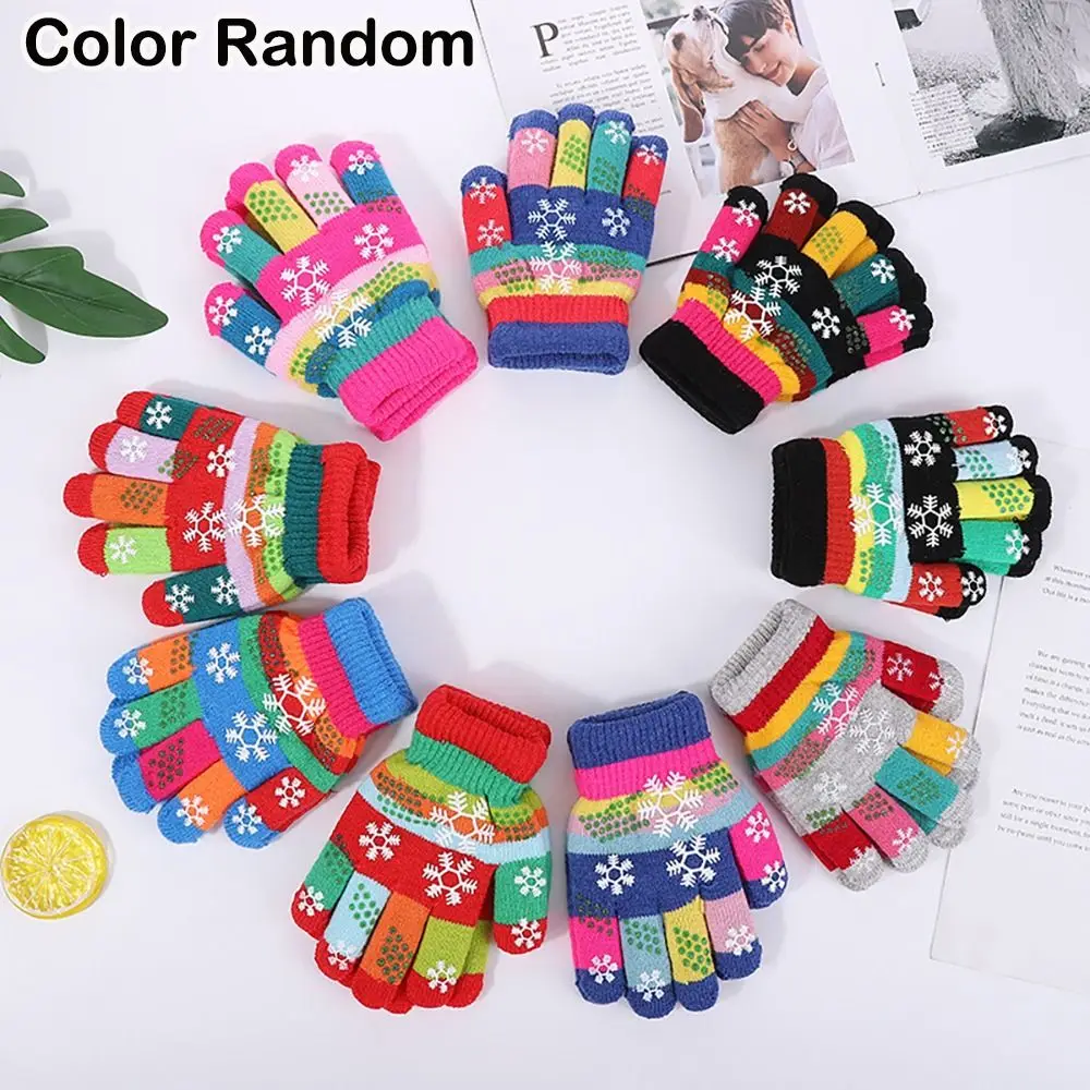 

Вязаные детские перчатки с героями мультфильмов, толстые перчатки без пальцев, варежки для мальчиков и девочек