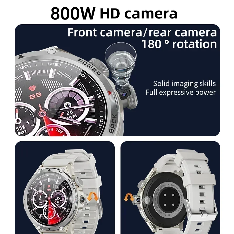 Smartwatch H12 2025 per uomo e donna: chiamate 4G, sistema operativo Android, GPS, WiFi, slot per scheda SIM, fotocamera rotante, download del negozio di riproduzione