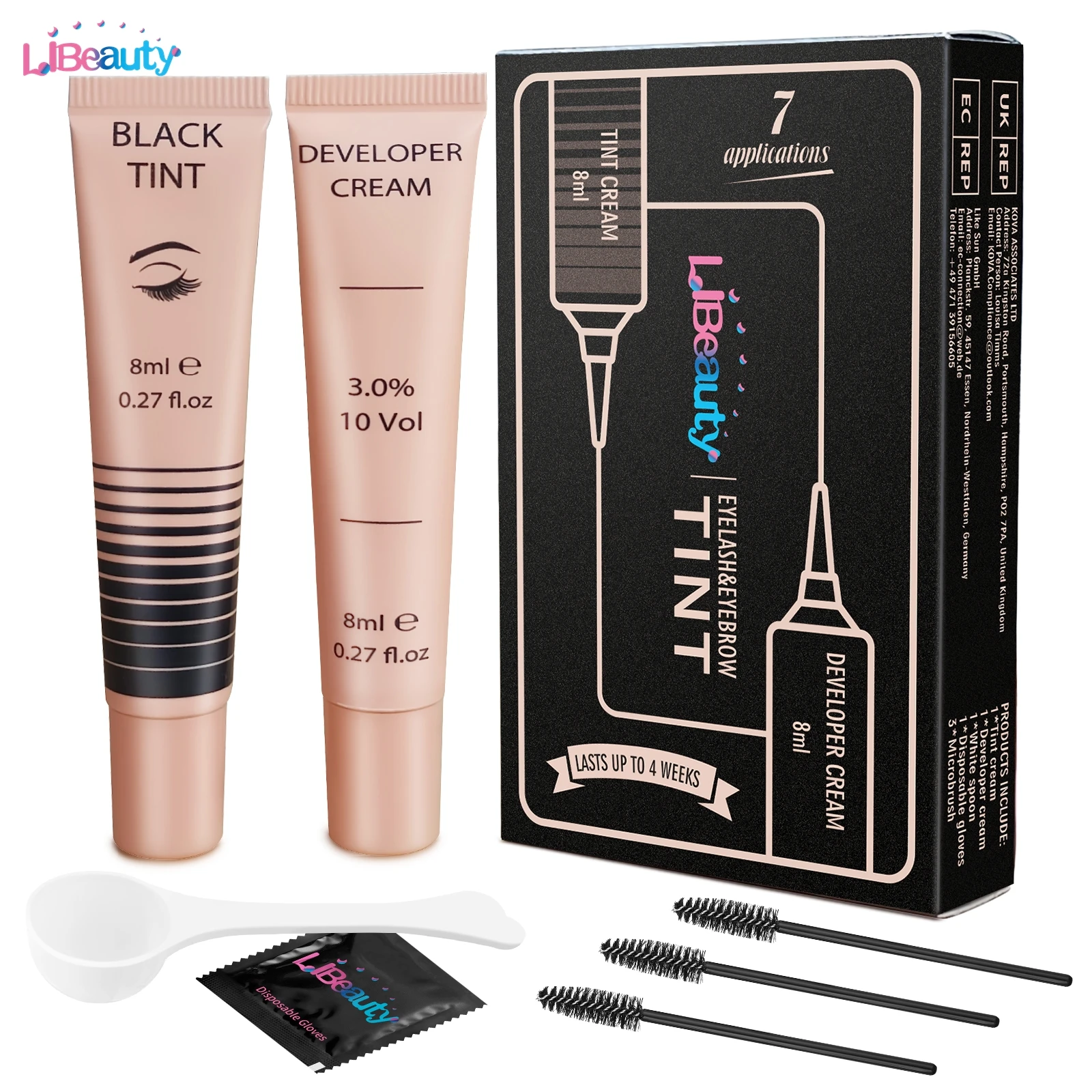 

Libeauty 8ml Eyelash Tint Eyebrow Tint Kit Waterproof Mins Fast Dye Brow Enhance Brow Dye Lash Can Keep Long Lasting 6-8 Weeks