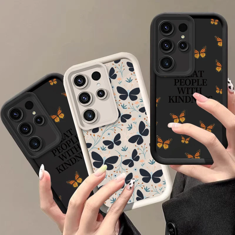 

Colorful Butterfly Phone Case for Samsung Galaxy S26 Ultra S25 Edge S24 FE S23 Plus S22 S21 S20FE S22+ S24 Silicone Soft Cover
