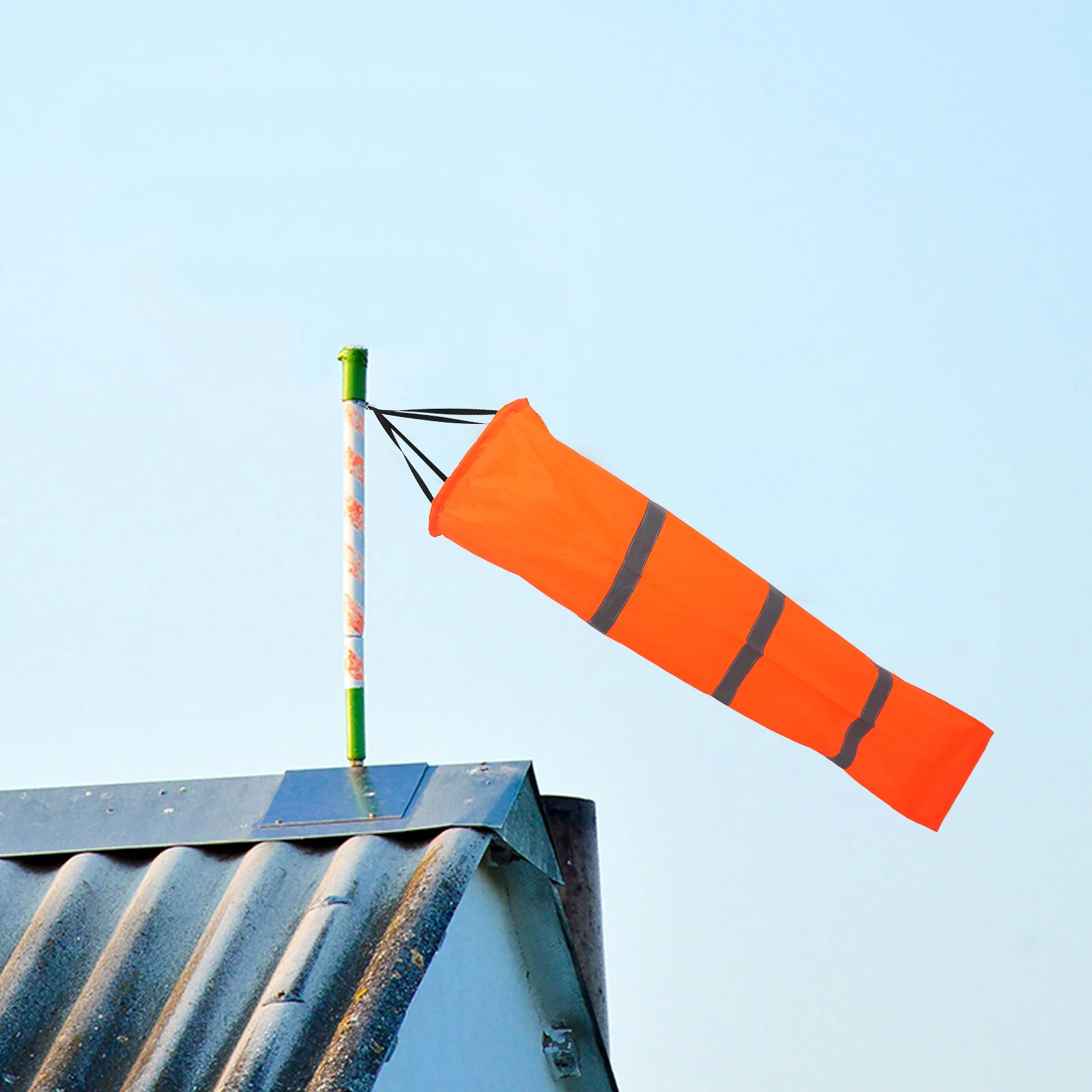 

Fluorescent Windsock Durable Lightweight Weather Vane Bag Wind Direction Indicator Outdoor Flag Luminous Bright Color Easy