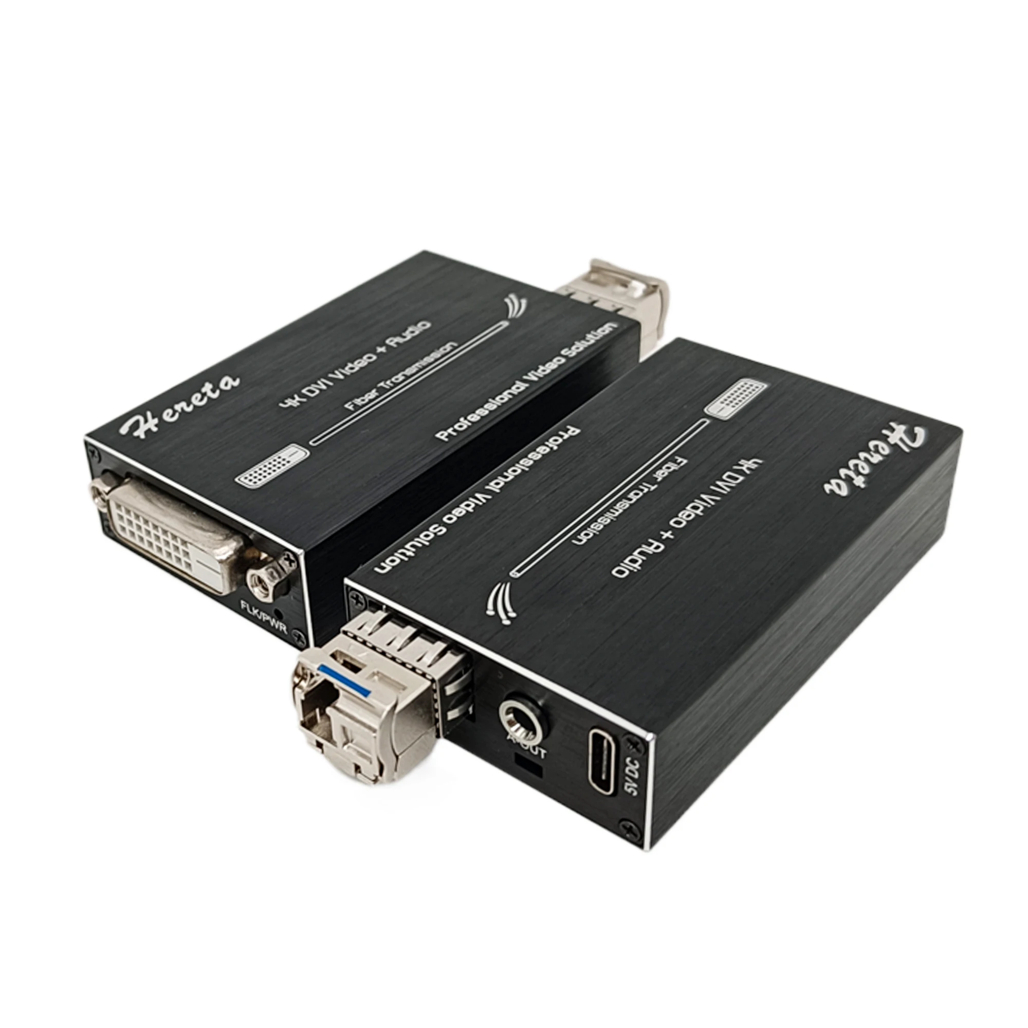 

Mini DVI Fiber Extender 4K HD Video Extender DVI to Fiber Converter Optical Transceiver Up to 20km