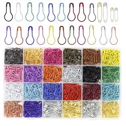 500Pcs Crocheting Safety Pins Metal Clips Silver Marker Tag Gourd Pins Safe Craft Knitting Cross Stitch DIY Sewing Accessories