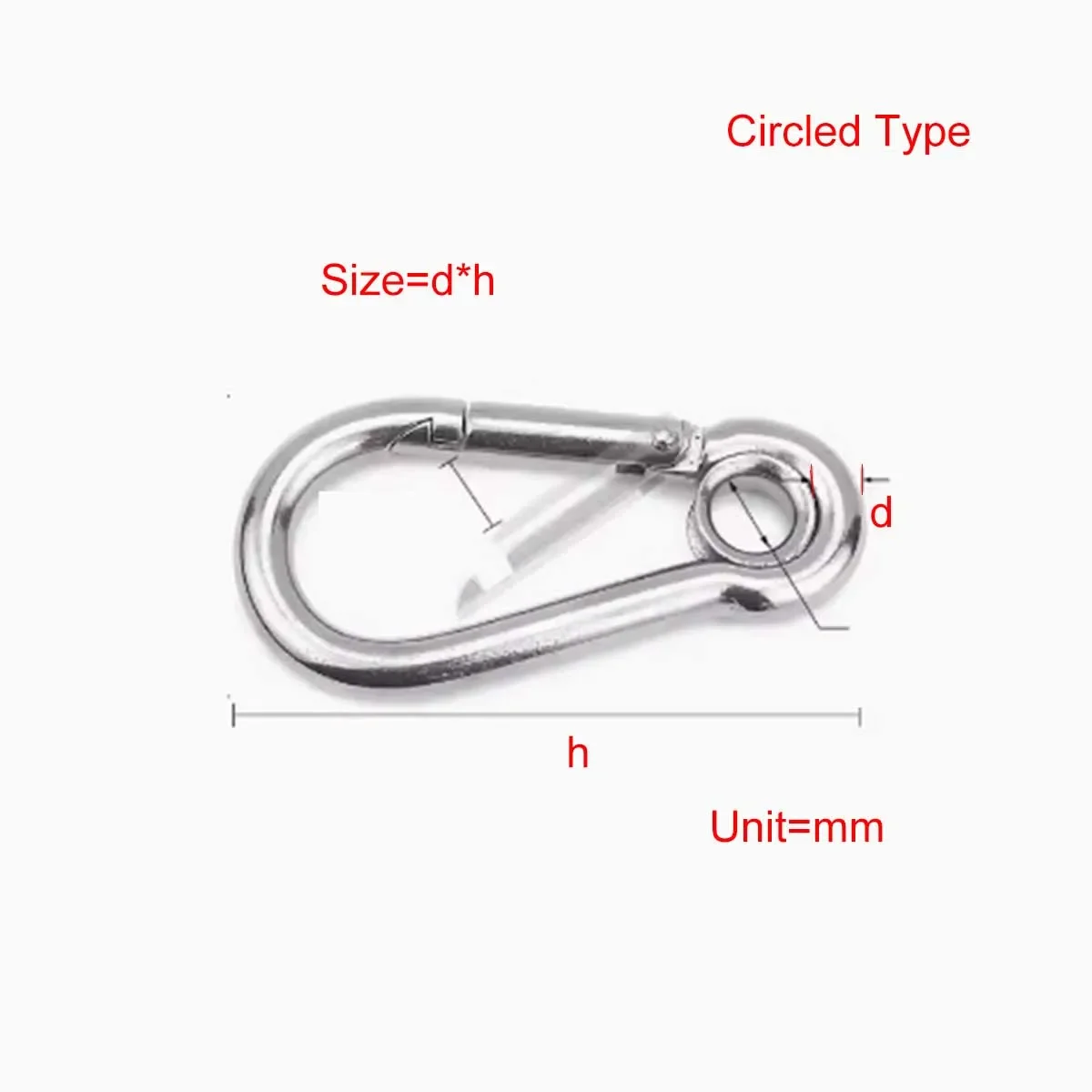 

Ring Type 304 Stainless Steel Quick Connect Safety, Key, Mountaineering Spring Buckle