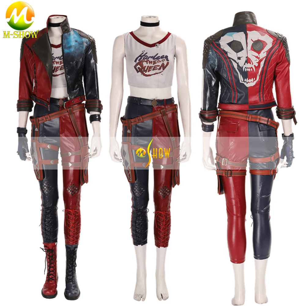 

Video Game Kill The Justice Suicide Harley Cosplay Costume Jacket Luxious Outfit For Adult Women Halloween Fancy Suit Any Size