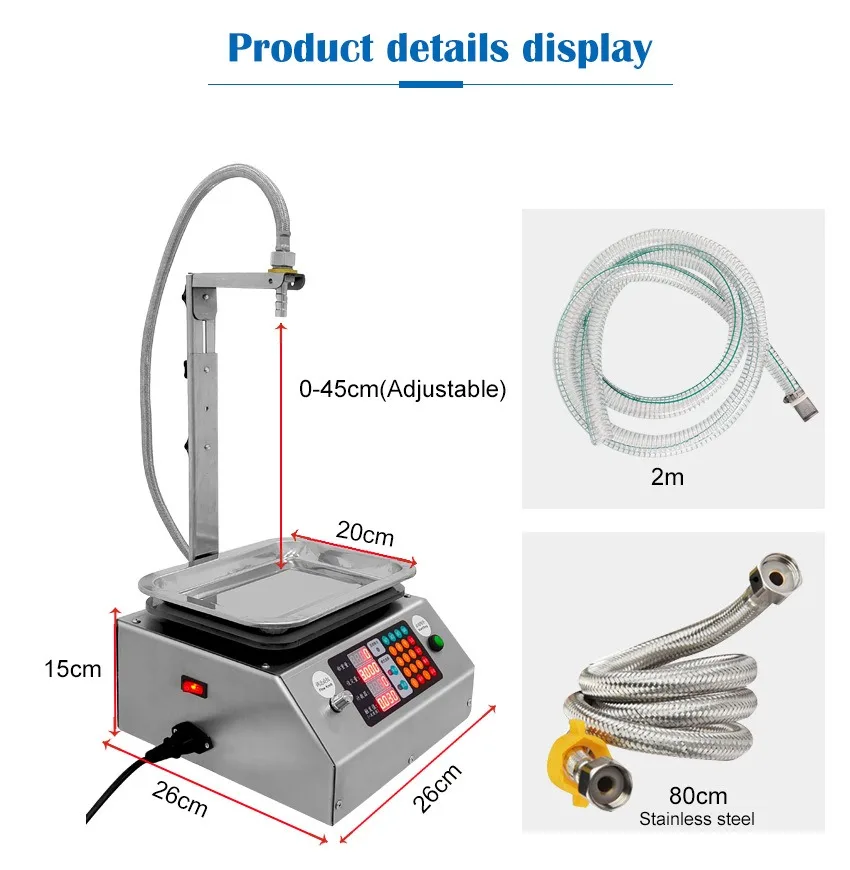 Semi Automatic Large Flow Diaphragm Pump Weighing Liquid Filling Machine Laundry Detergent Gel Viscous Liquid Filling Machine