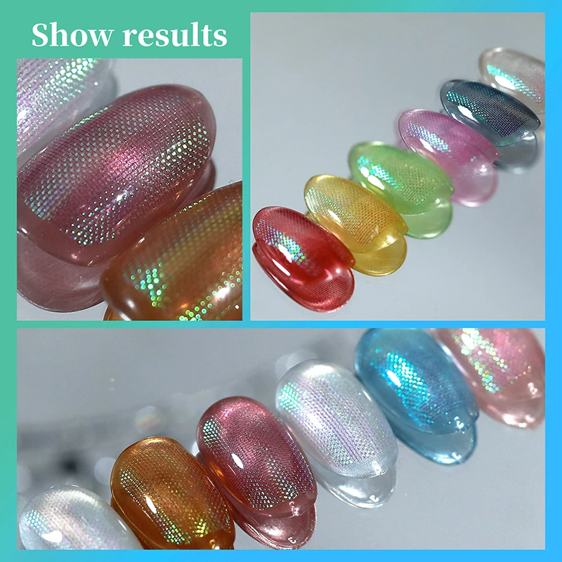 6 Roll Boxed Nail Foils with Fish Scale Pattern - DIY Transfer Stickers for Manicure Decorations