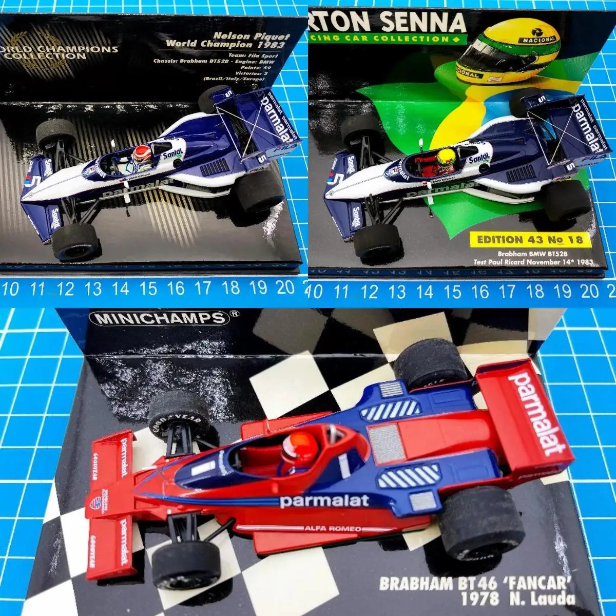 

Minichamps 1:43 F1 BT46 BT52B Lauda Piquet Senna Simulation Limited Edition Resin Metal Static Car Model Toy Gift