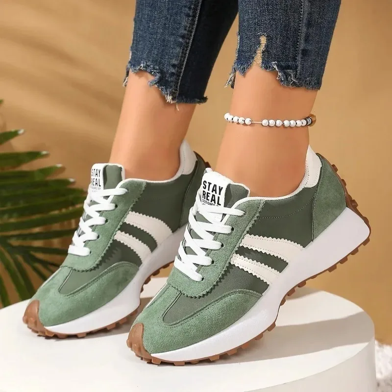 White Women's Sneaker Casual Shoes New Autumn Ladies Patchwork Running Shoes Popular Comfortable Breathable Female Footwear 2025