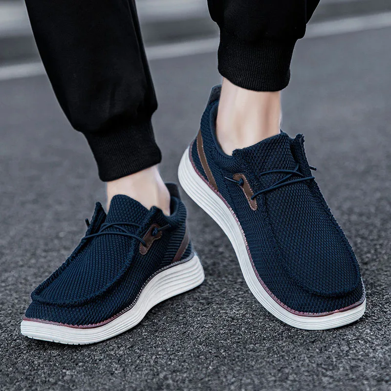 Fujeak Lightweight Men Shoes Loafers For Men Comfortable Breathable Walking Sneakers Tenis Jogging Casual Gym Footwear