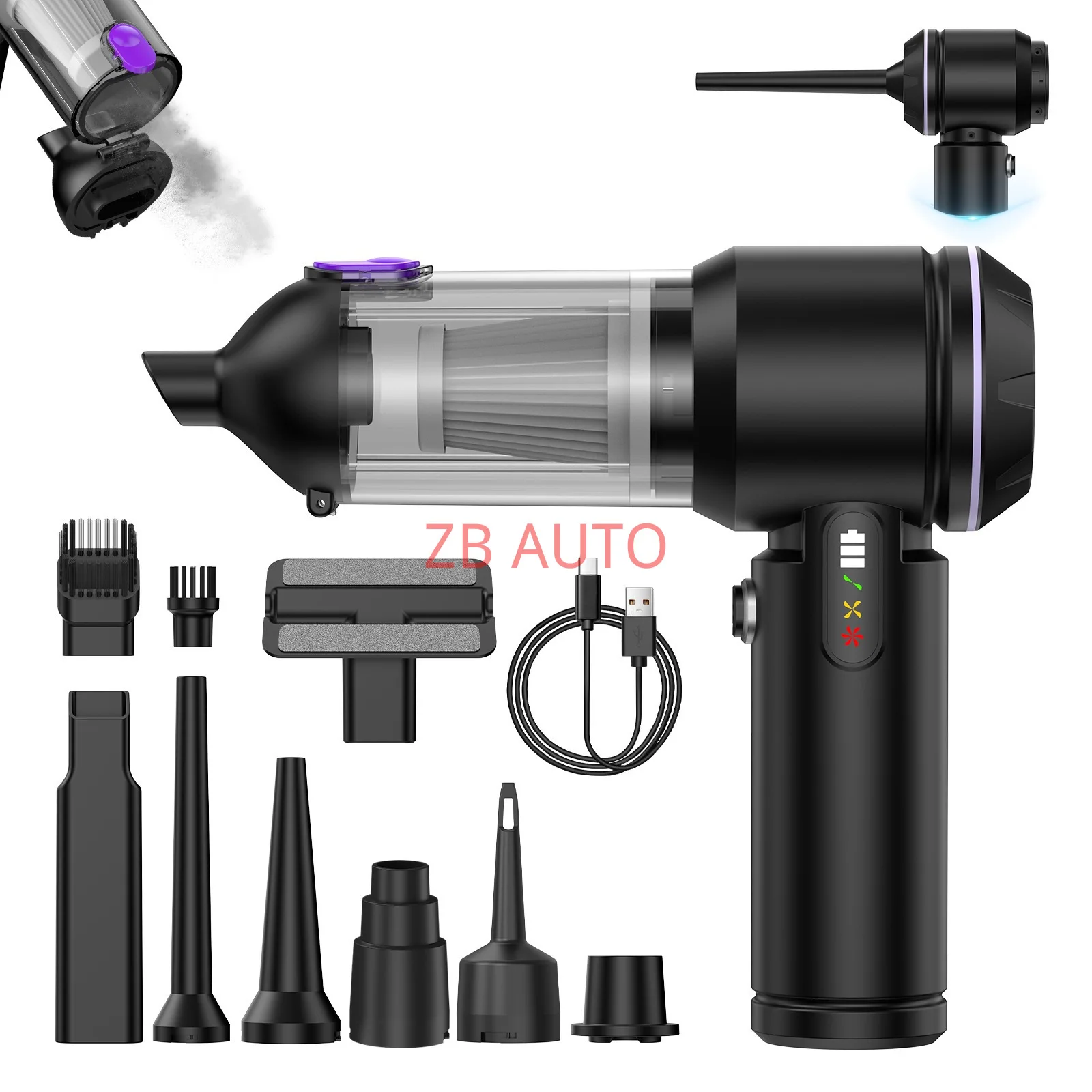 

vacuum cleaner multi-function brushless home and car dual-use handheld high-suction and high-power car vacuum cleaner