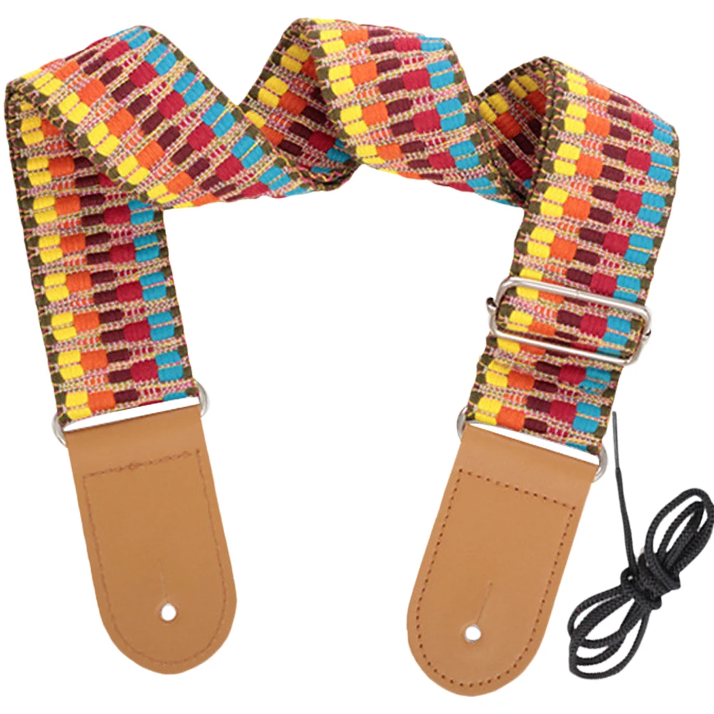 

Guitar Strap with Shoulder Pad Embroidered Cute Cotton Acoustic Men Musical Accessories