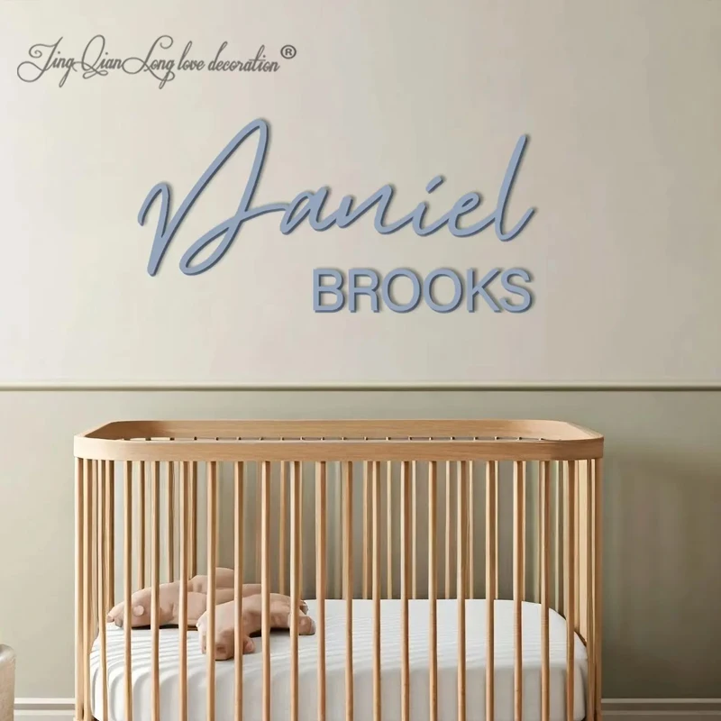 Custom Wooden Name Sign - Gender Neutral Nursery Decor Personalized Kids Room Sign Baby Shower Gift for Baby Girl Or Boy