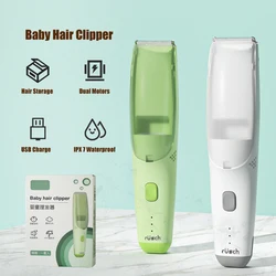 Baby Hair Clipper Vacuum Auto Suck Snipped Hair Quiet Baby Hair Trimmer IPX 7 Waterproof Electric razor Baby Care Tools