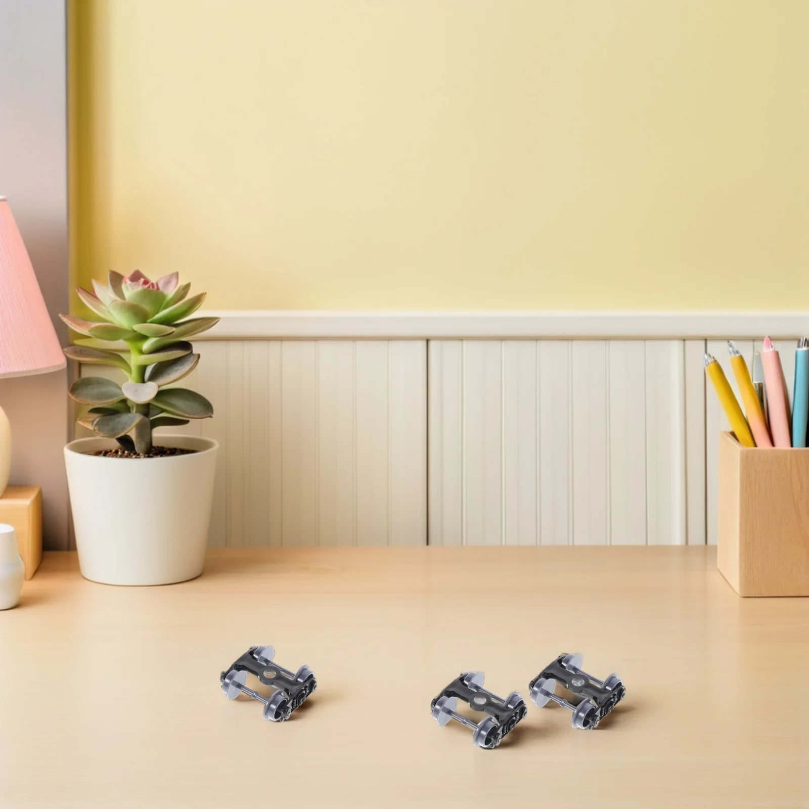 

12Pcs Plastic Wheels Black High Precision Railway Accessories DIY Replacement Carriage Parts Simulation Train Supplies