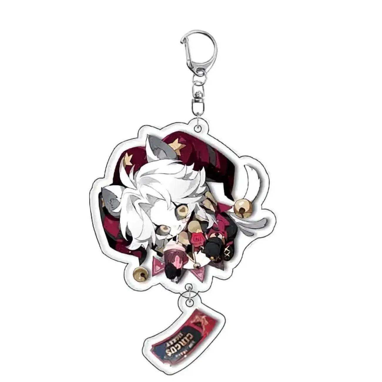 4pcs Anime The Freak Circus Harlequin Plerrot Acrylic Car Keychain Accessories Bag Charm Backpack Pendant Keyring Birthday Gifts