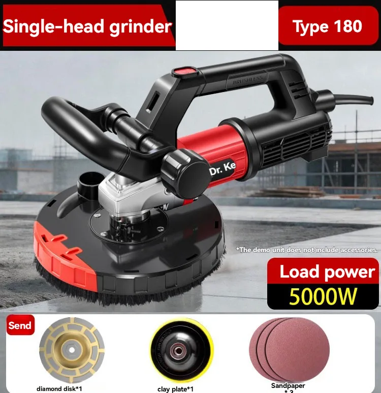 180TYPE 5000W Brushless Cement Floor Grinder High Power Epoxy Floor Floor Grinder Three Head Polishing Machine