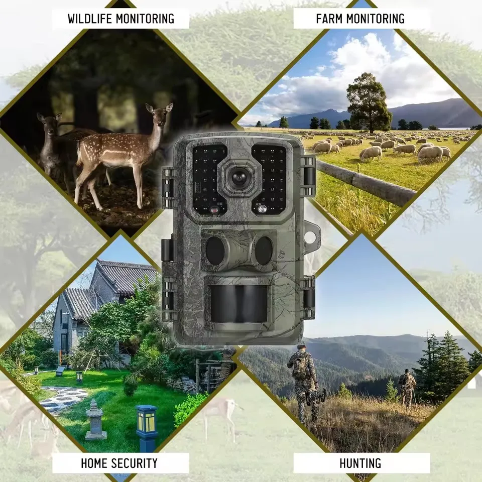 كاميرا تعقب الصيد 2K 4K IP66 مقاوم للماء الأشعة تحت الحمراء للرؤية الليلية الحركة المنشط الزناد كاميرا الأمن في الهواء الطلق مصائد الصور البرية #4