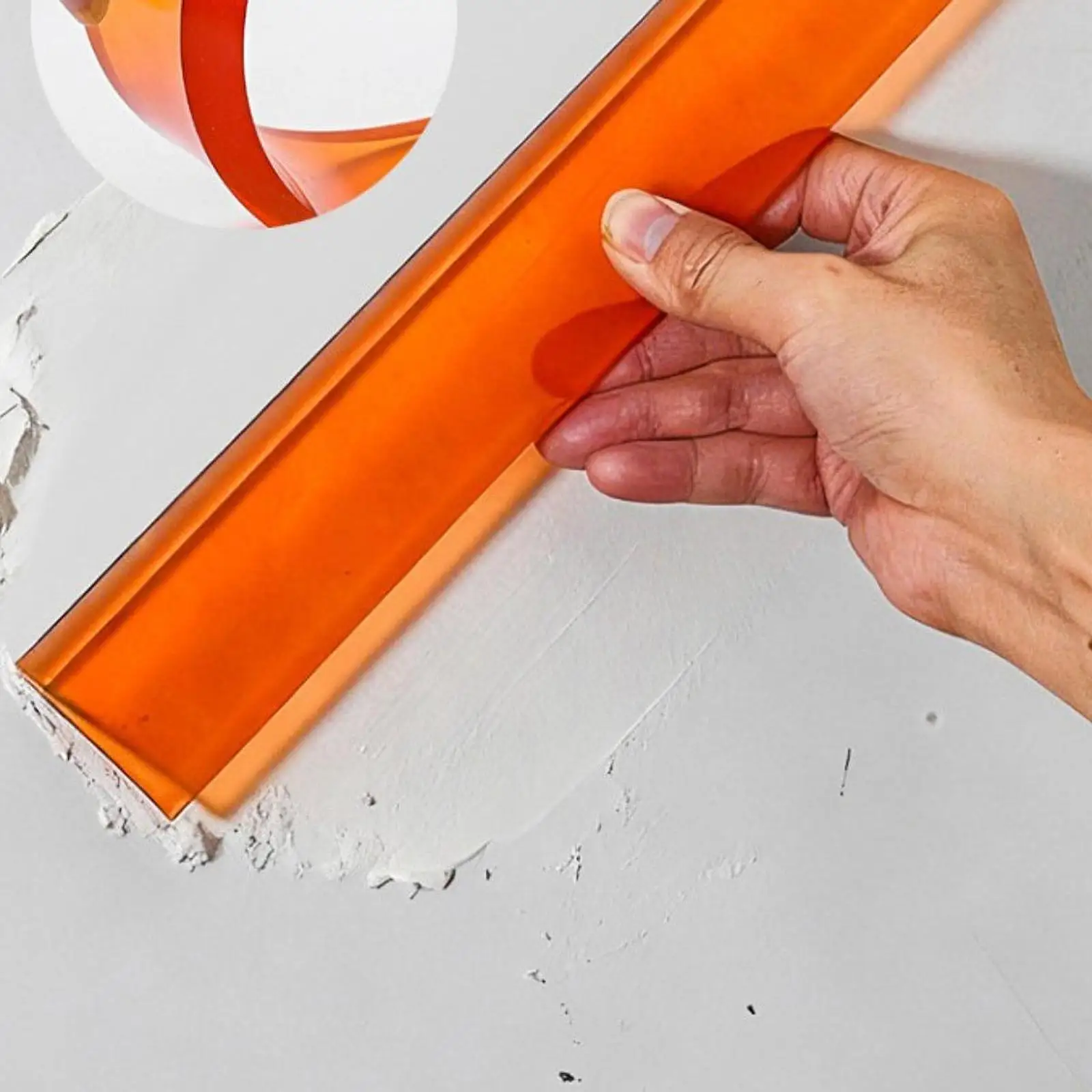 Thickened Rubber Putty Spade Curved Edge Scraper Wall Smoothing Tool for Professional Garage Applications