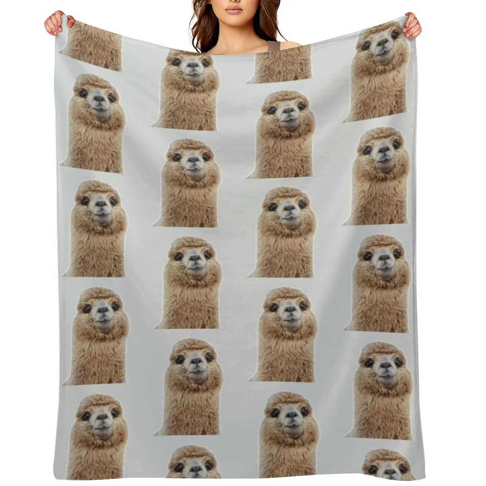

Llamas or Alpacas Throw Blanket Designers Soft Plush Plaid Hairys Sofa Blankets