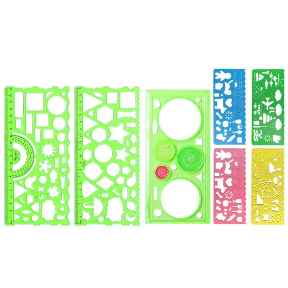 Supplies Curve Pattern Multi-function Multi Shaped Learning Measuring Tool Painting Drawing Template Geometric Drawing Ruler