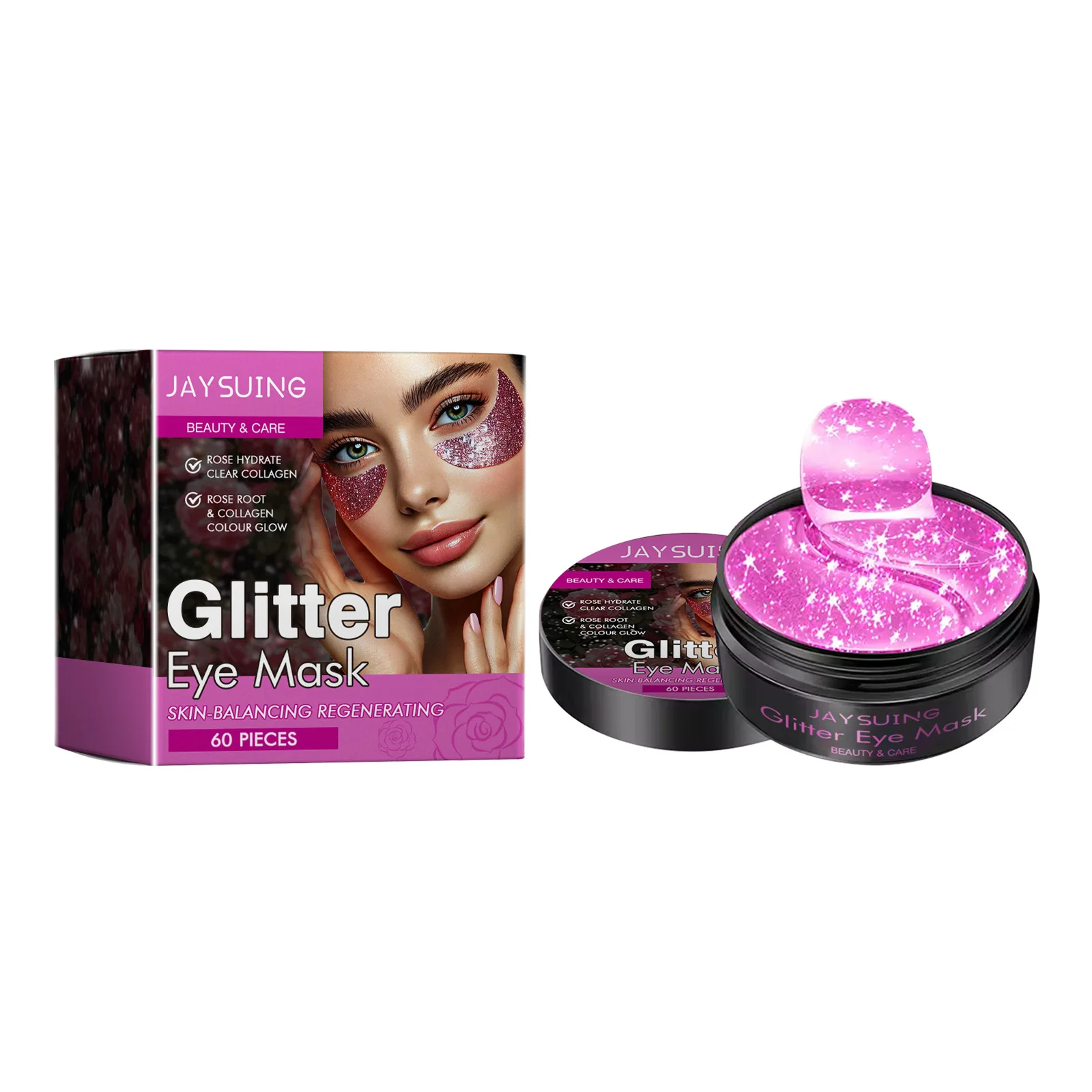 Anti Wrinkles Glitter Eye Mask Fade Fine Lines Firming Gel Removal Dark Circles Anti Puffiness Nourish Moisturizing Eye Patches