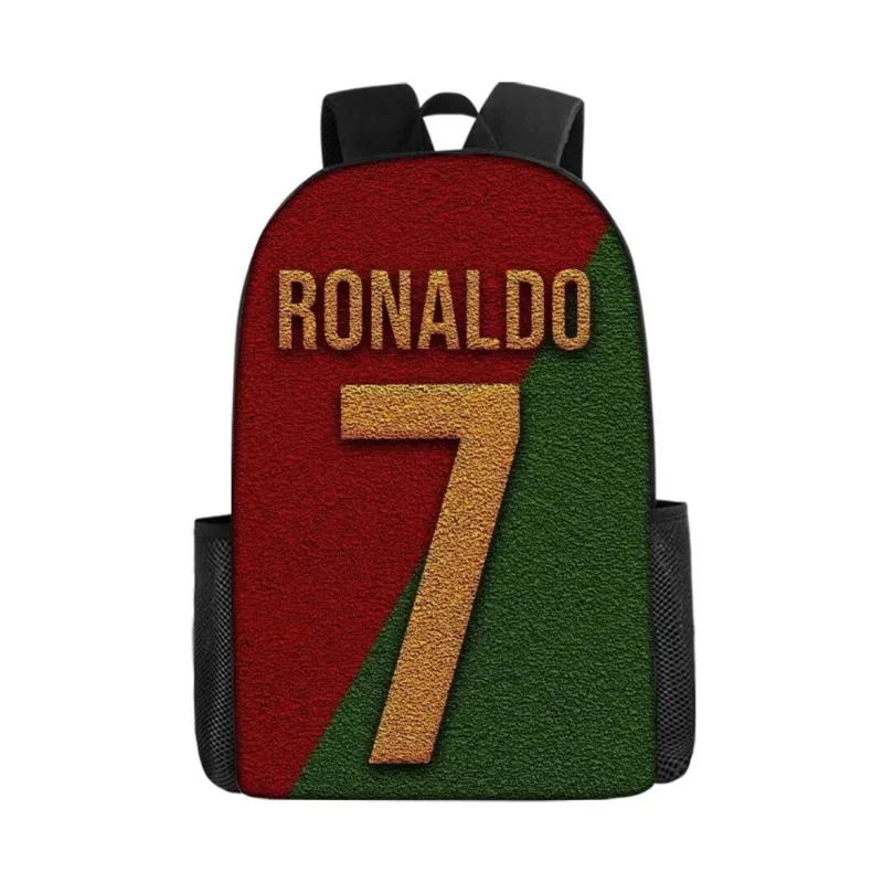 

Football Star CR7 Peripheral Print Backpack Student Schoolbag Large Capacity Computer Bag Storage Bags Birthday Gift