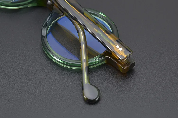 55104 Runde Acetat Brillen Rahmen Männer Myopie Brillen Frauen Optische Gläser Steampunk Brillen – Detail 25