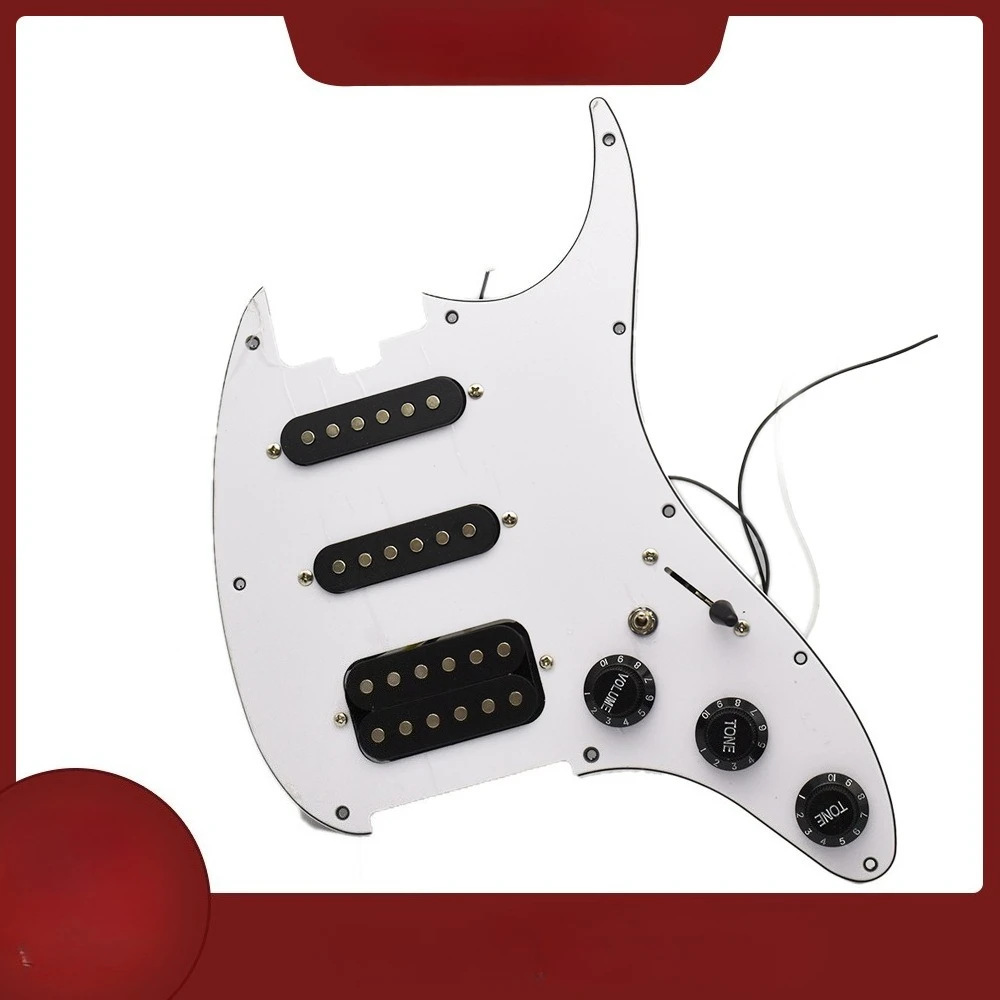 

Electric Guitar ST Arc-shaped Single Double Shield Pickup Five-position Switch 2T1V SSH Circuit Assembly Can Be Cut Single