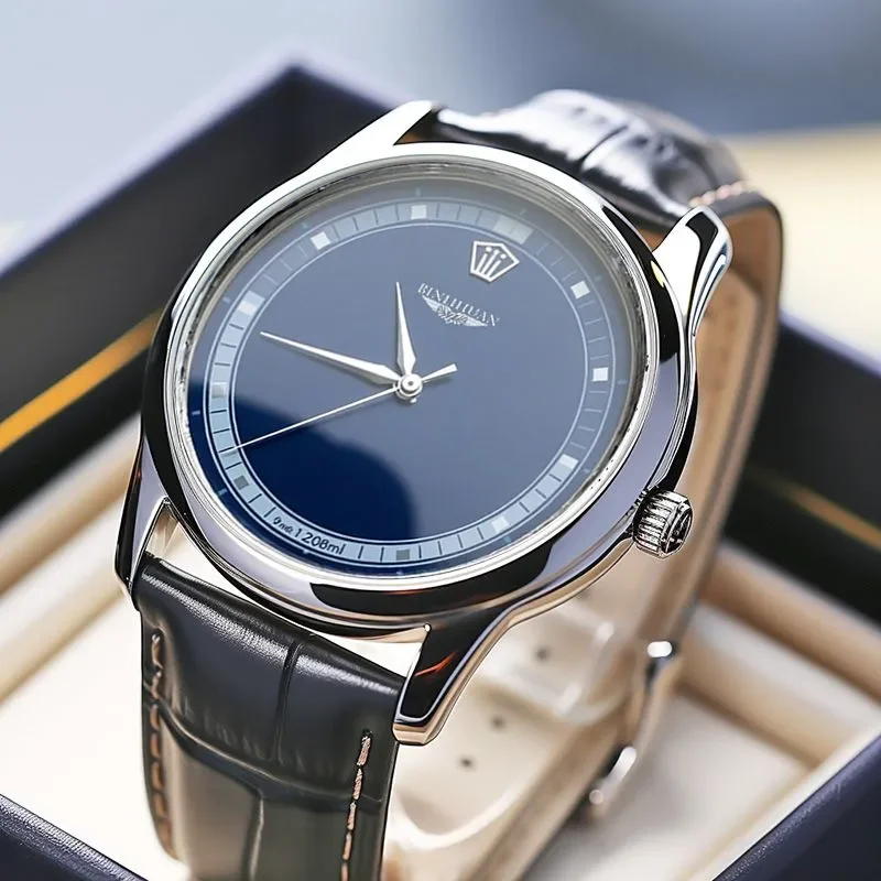 New 2025 Authentic Men's Quartz Watch Korean Edition Classic High-End Waterproof Fashionable Simple Handsome Timepiece Gift