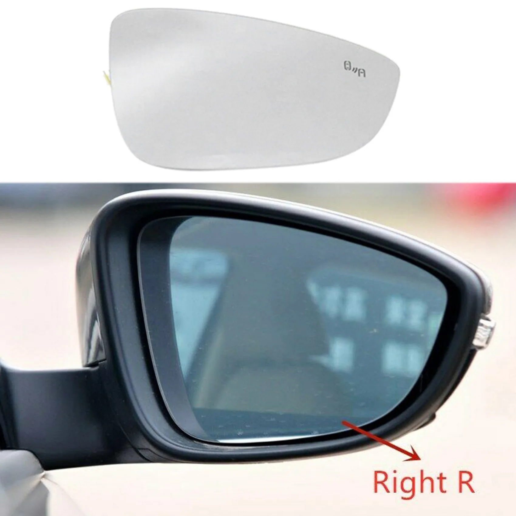 Car Right Heated Blind Spot Rear Mirror Glass For- B7 Bettle 3C8857521 3C8857522